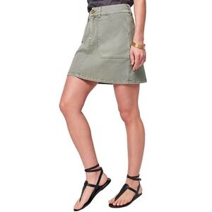 Faherty Women's Utility Mini Skirt‎ Olive Green Size Medium Summer Casual